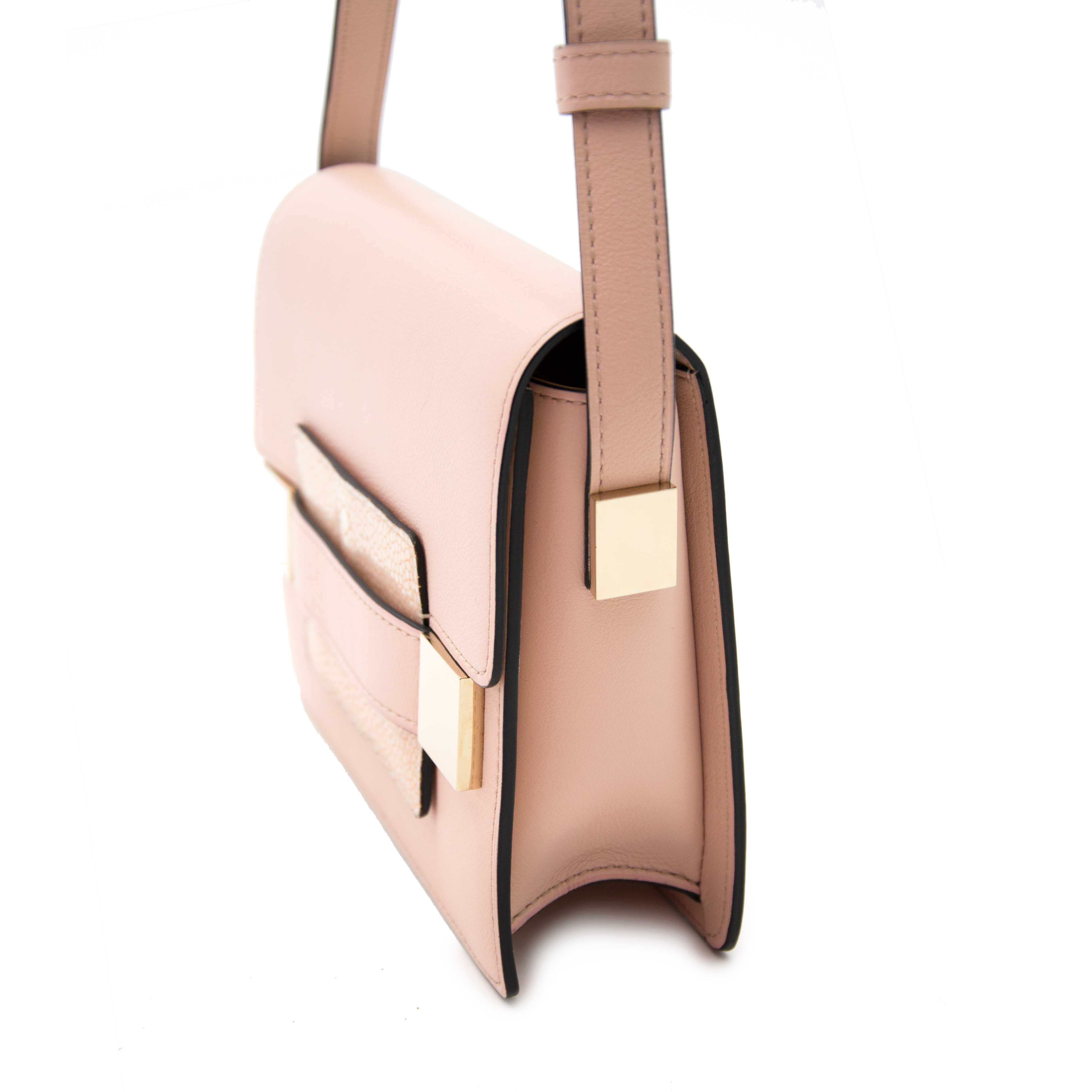 Madame mini leather crossbody bag Delvaux Pink in Leather - 13720600