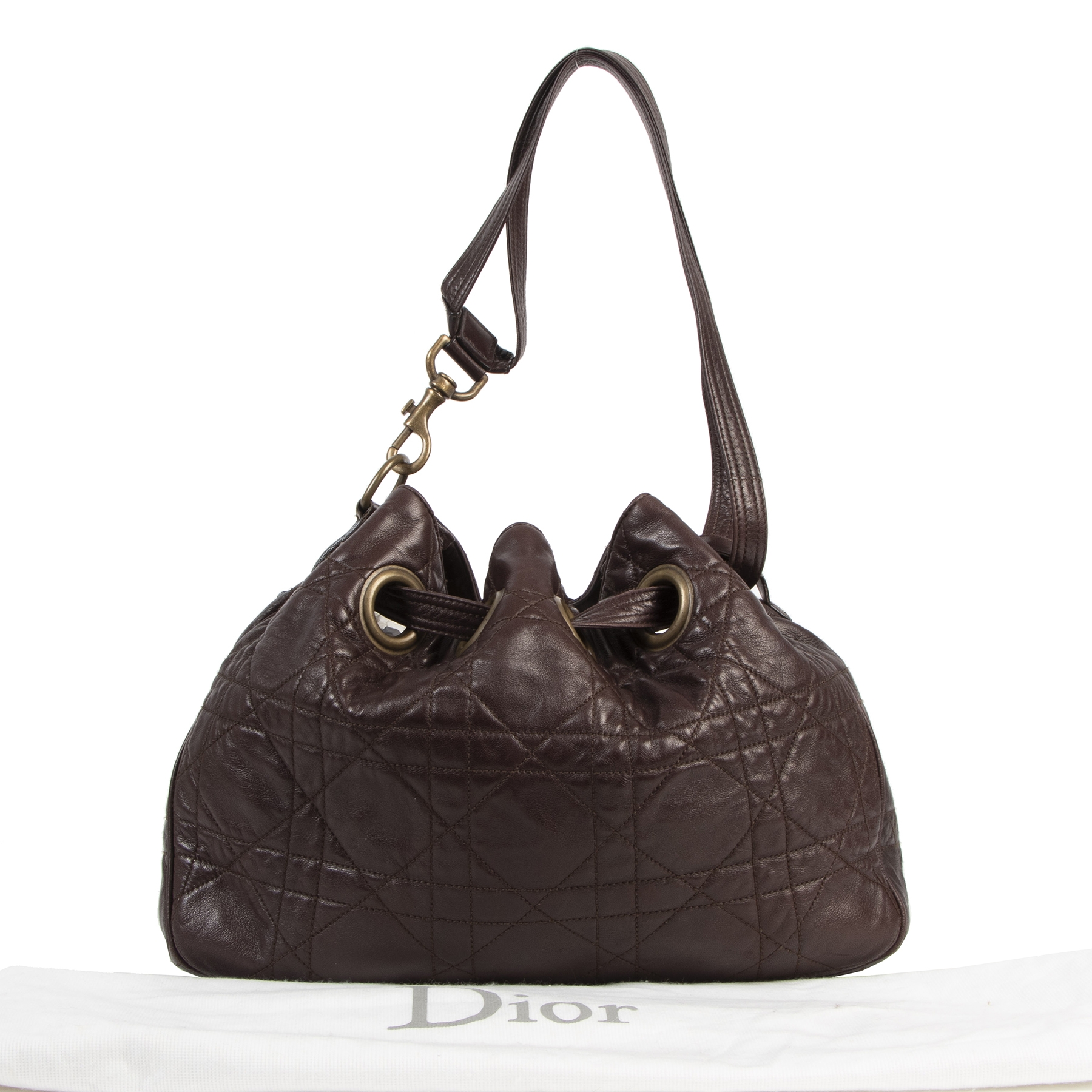 Dior  Bronze Cannage Bucket Bag  VSP Consignment