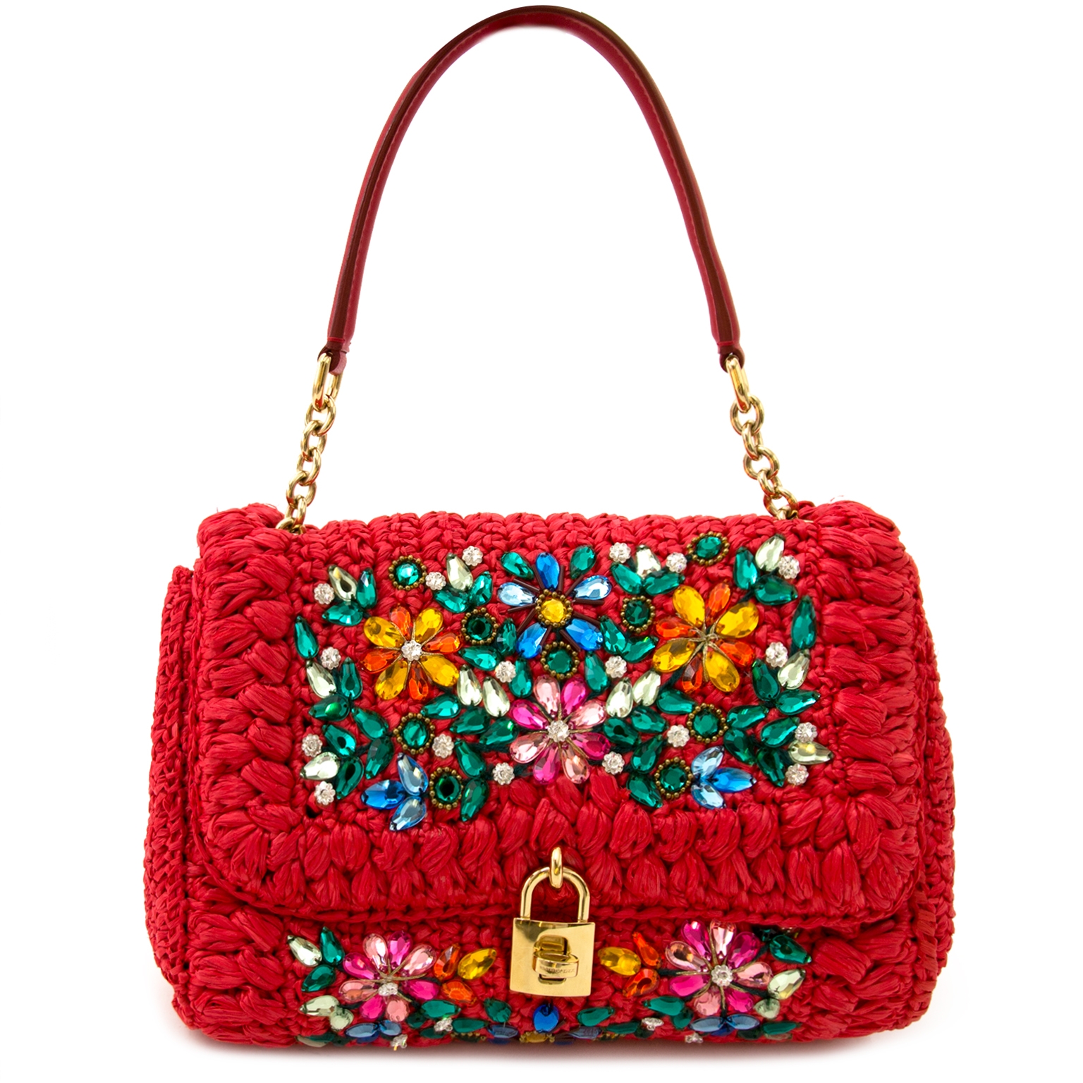 Dolce & Gabbana Red Leather Soft Miss Sicily Bag ○ Labellov