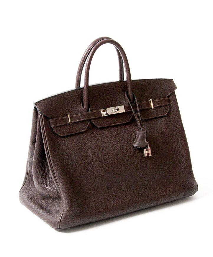 Auth Hermes Birkin Birkin 40 □J Stamp Togo Chocolat Women's Togo Leather