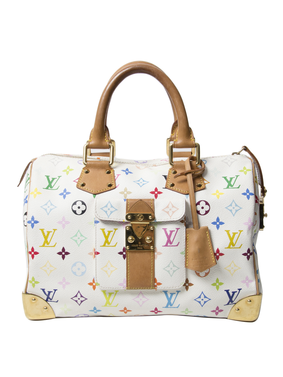 Louis Vuitton White Monogram Multicolore Speedy 30 Bag ○ Labellov ○ Buy and  Sell Authentic Luxury