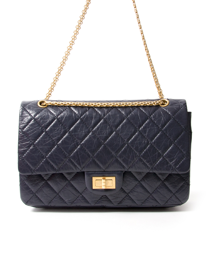 Chanel reissue best sale navy blue