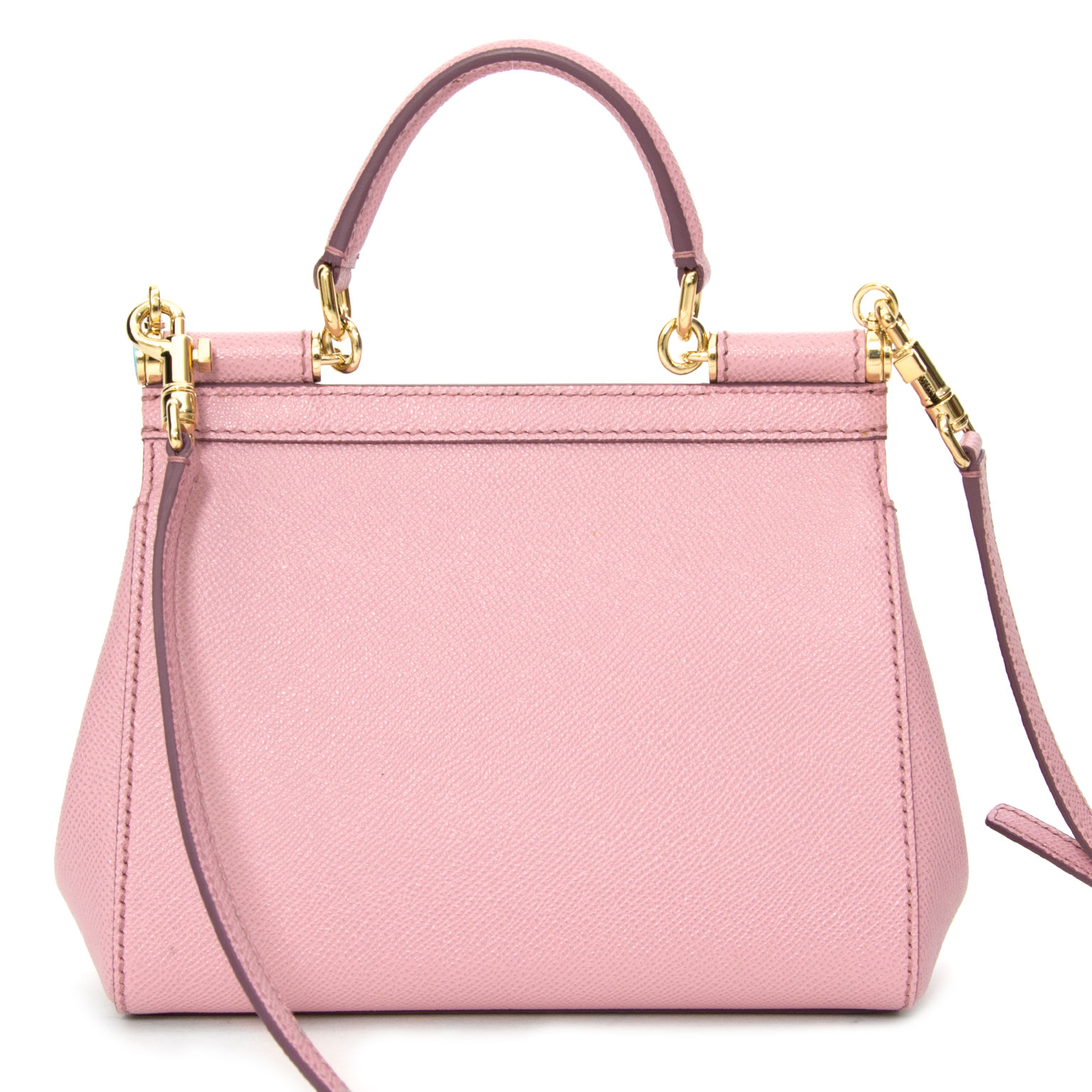 DOLCE & GABBANA Dauphine Small Tricolor Miss Sicily Satchel Pink