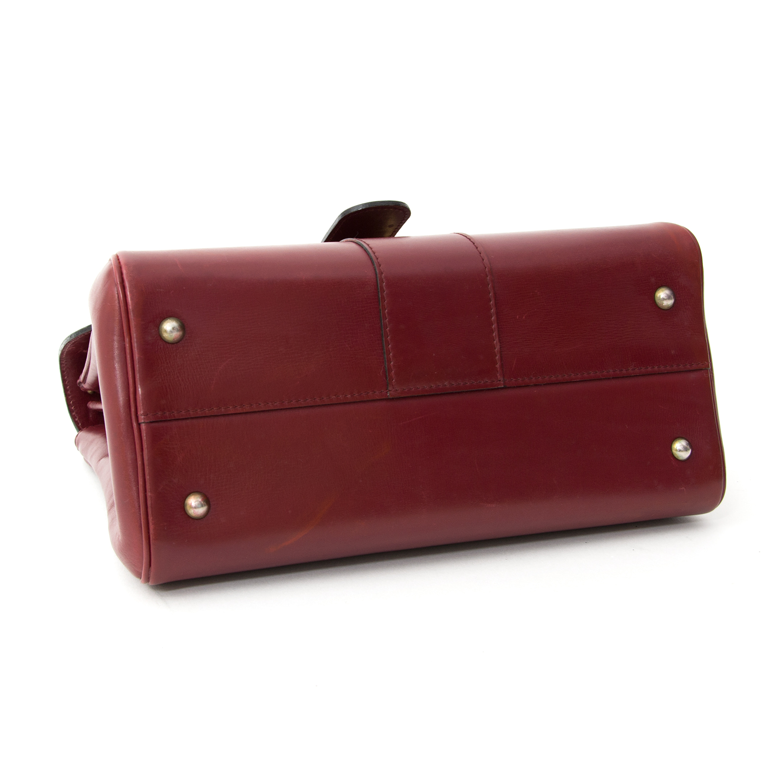 A Delvaux Brillant PM, Bordeaux leather handbag A Delvau…