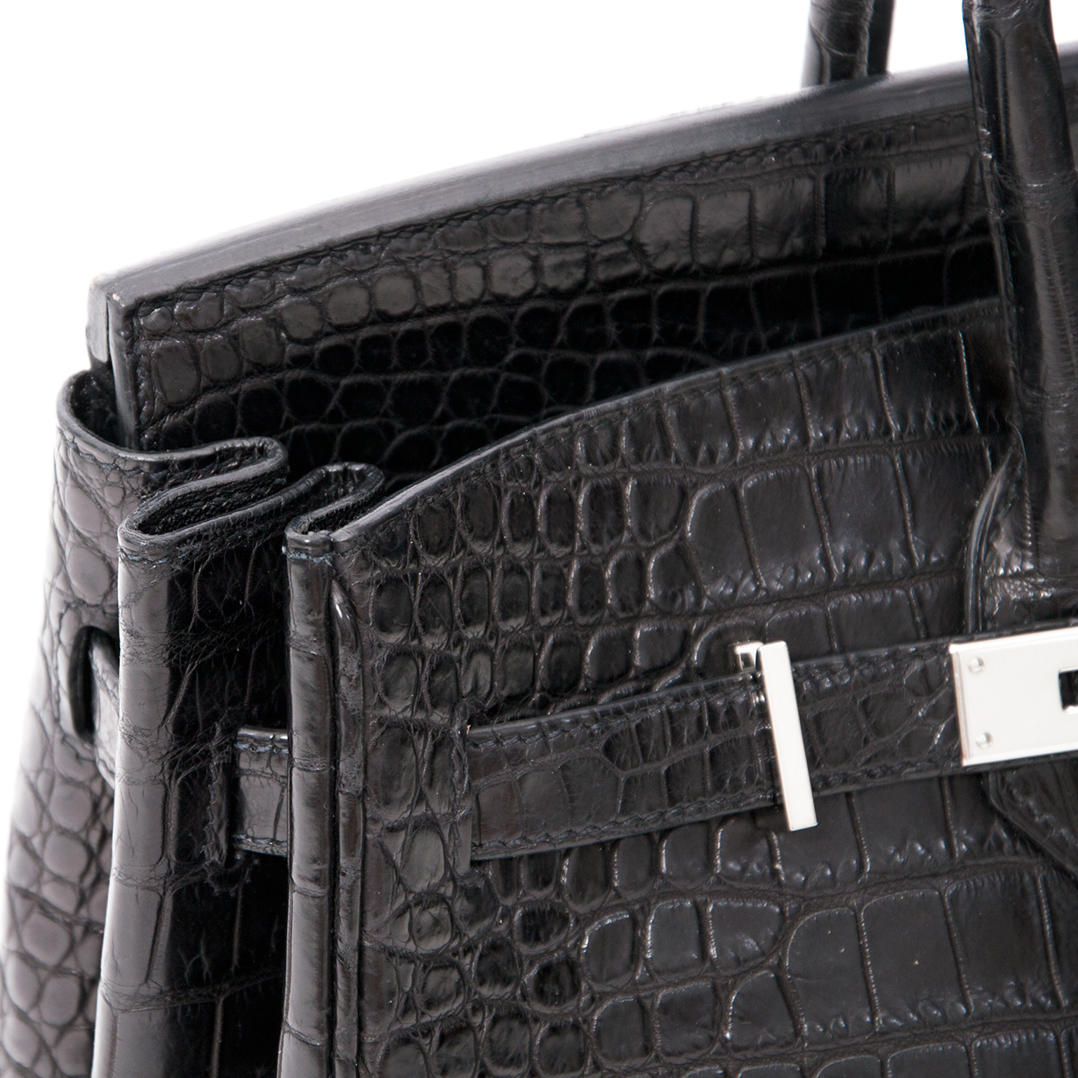 Hermes Matte Black Porosus Crocodile Birkin 35 ○ Labellov ○ Buy and Sell  Authentic Luxury