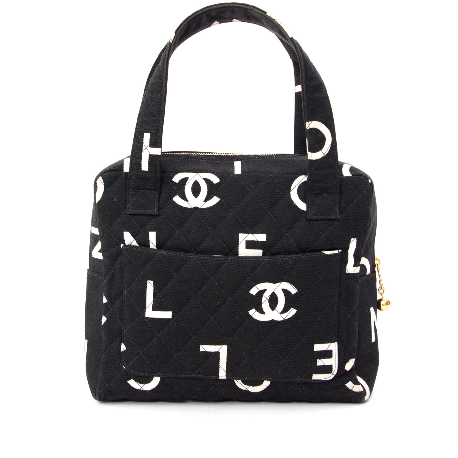 CHANEL Black & beige Coated canvas Tote – Labels Luxury