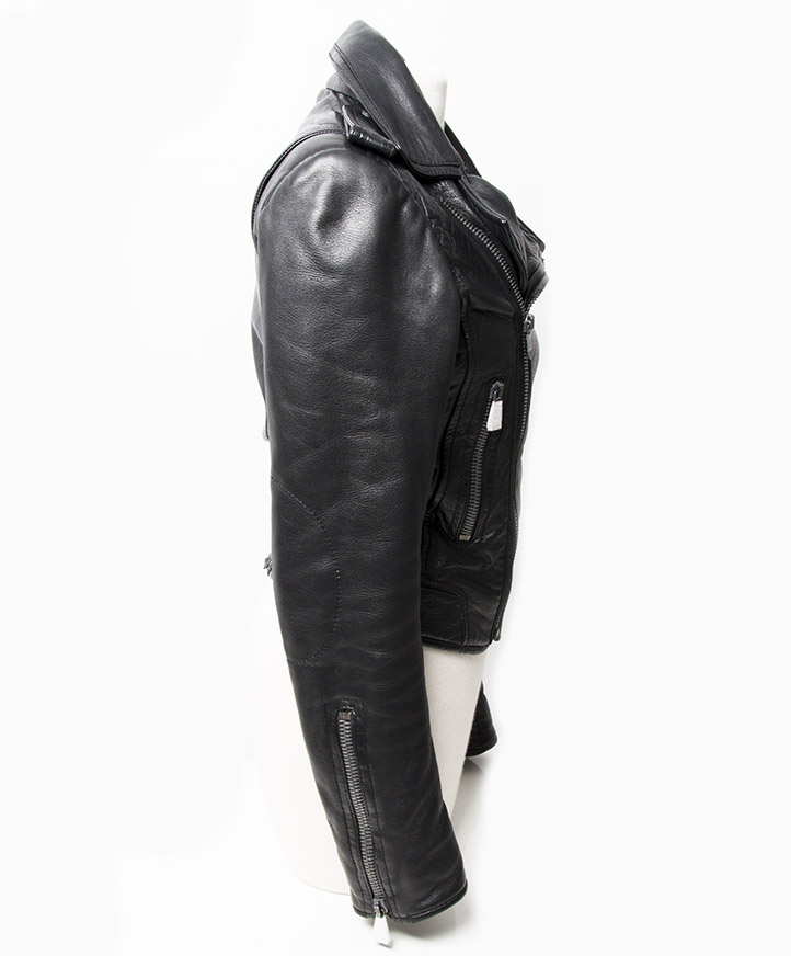 Leather biker jacket Balenciaga Black size 38 FR in Leather  14669092
