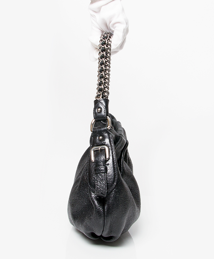 PRADA Cervo Lux Chain Shoulder Bag Mirtillo Sfumato 49805