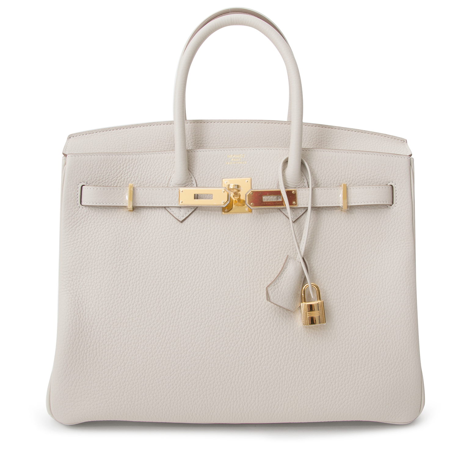 Hermes Birkin 35 White clemence PHW - ASL1695