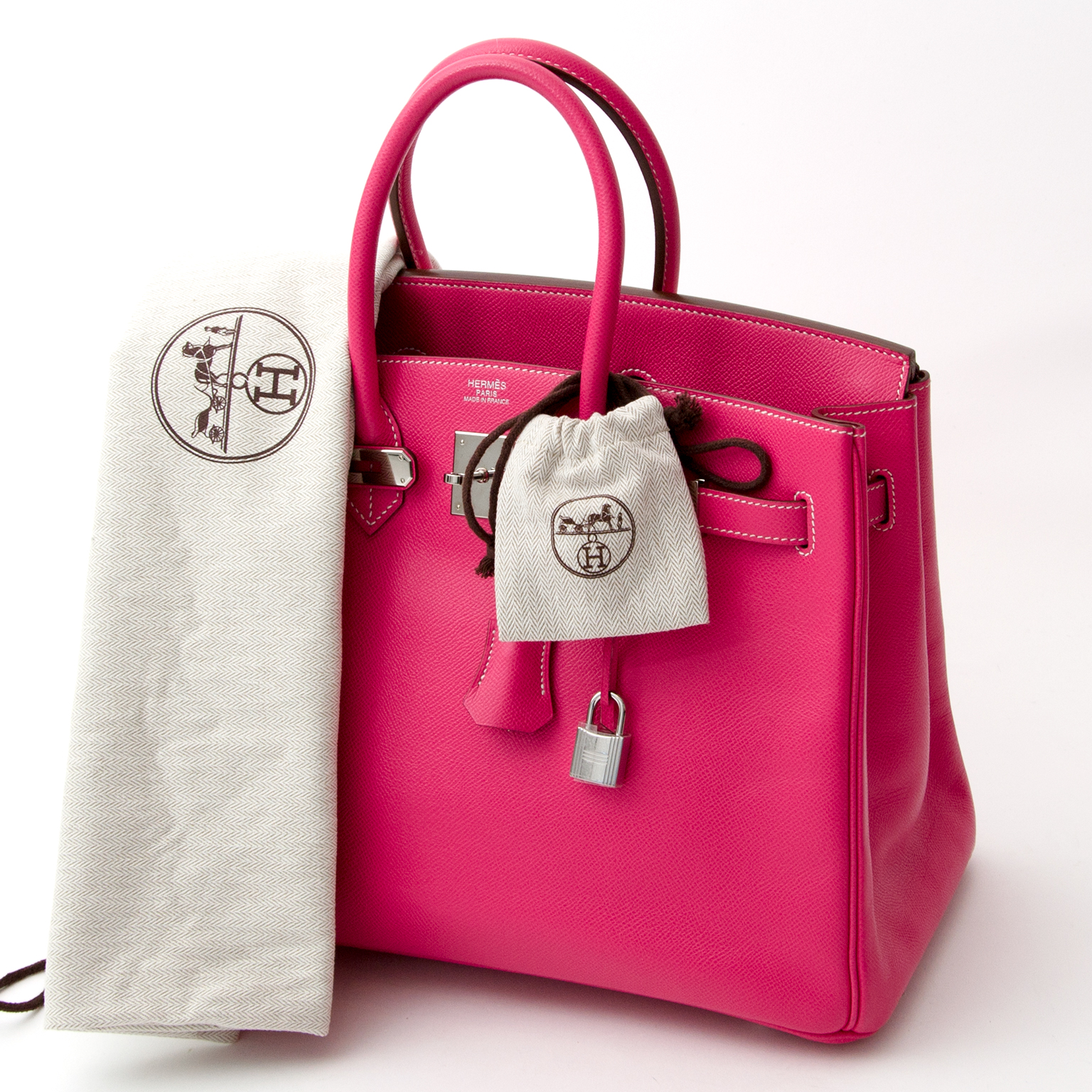 Hermès Limited Edition Rose Tyrien & Tosca Epsom Candy Birkin 35