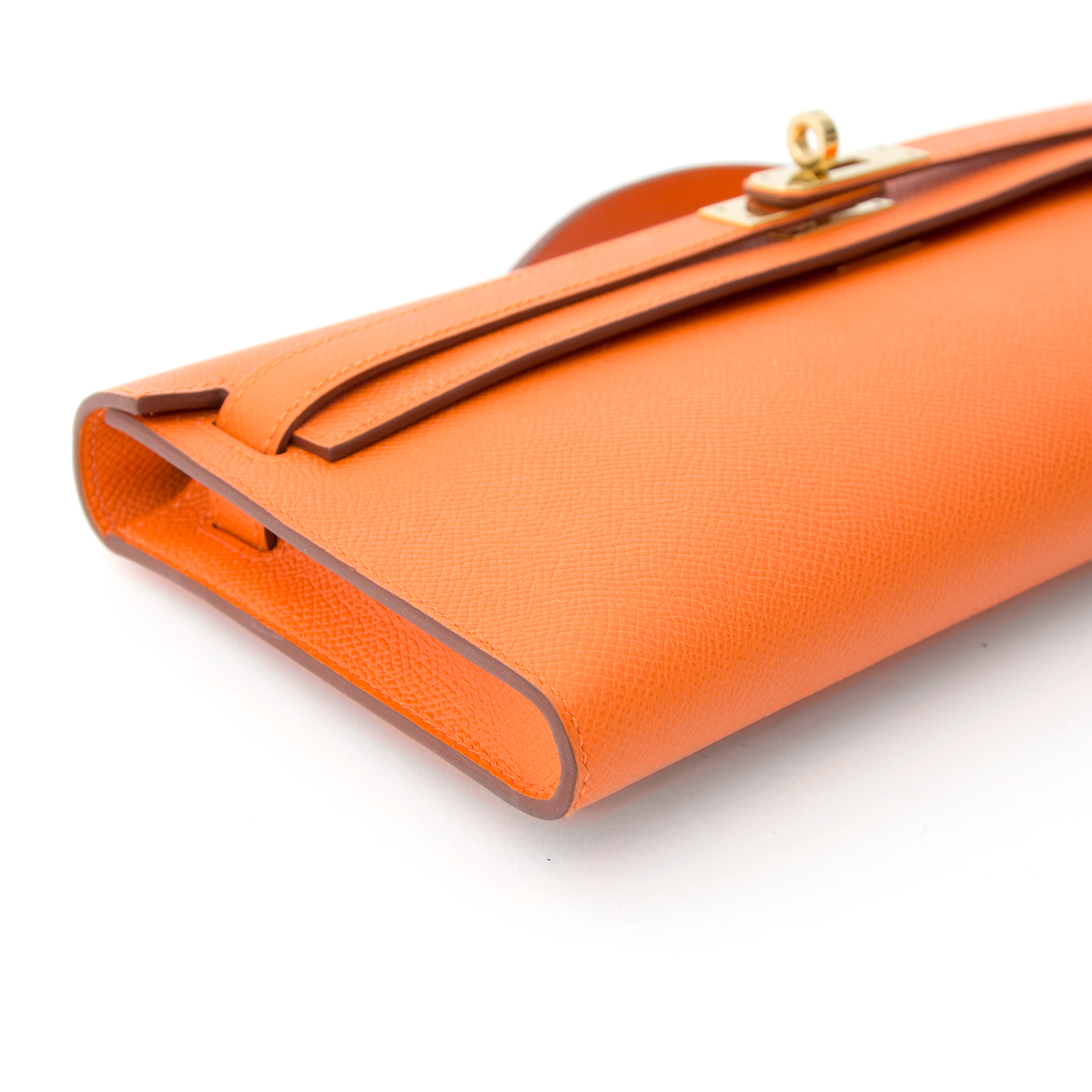 3D model Hermes Kelly Cut Clutch Orange Leather VR / AR / low-poly