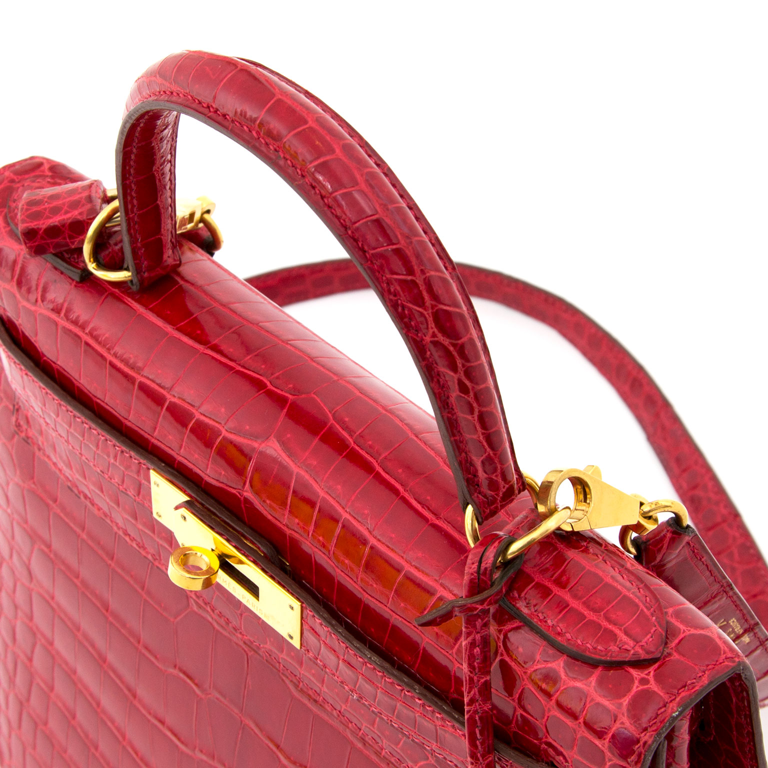 Hermes kelly bag online red crocodile