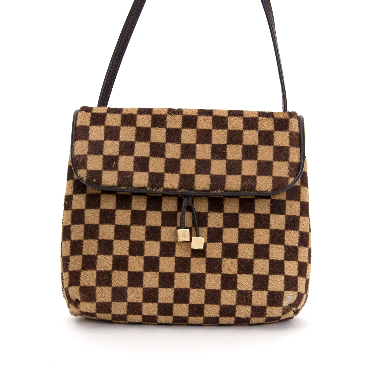 Louis Vuitton Gazelle Mini Damier Sauvage 8lt1020 Brown Pony Fur Cross Body  Bag, Louis Vuitton