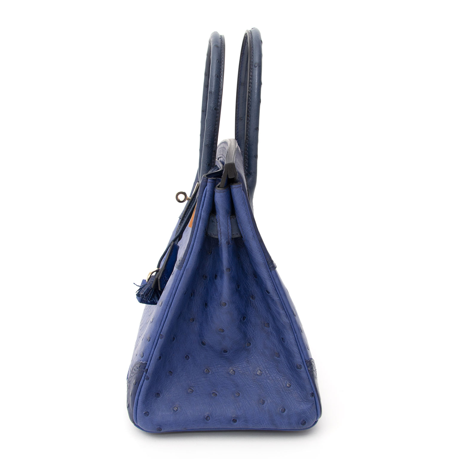 Hermes Birkin 30cm Tri Colour Ghillies Ostrich PBHW - Preloved - Lilac Blue  London