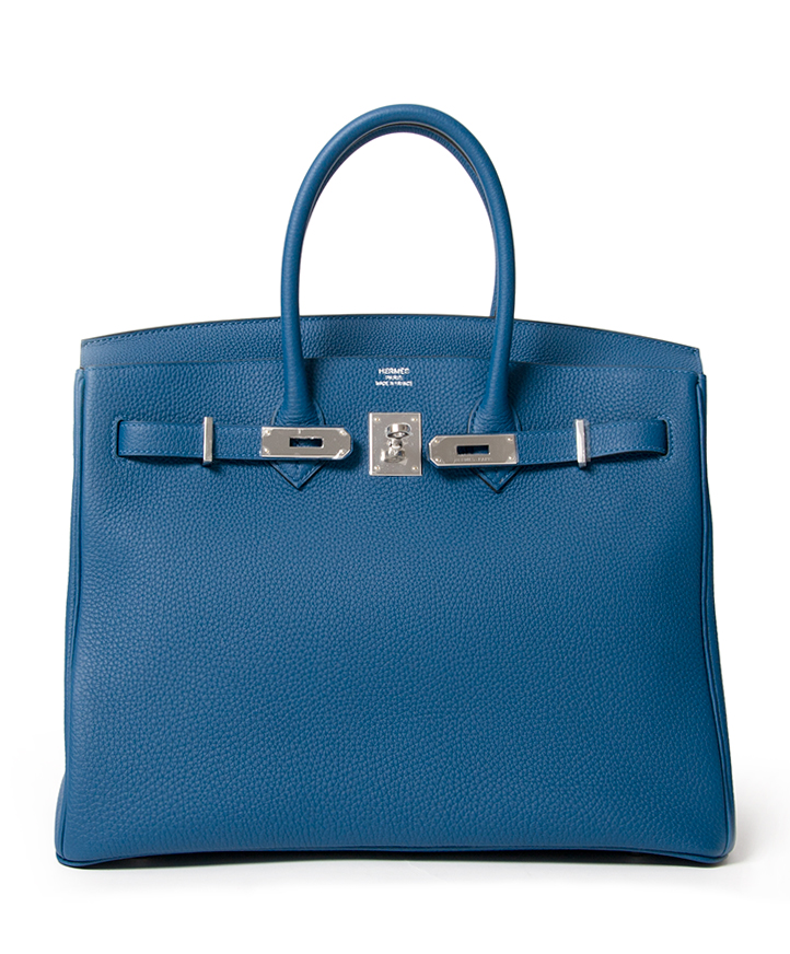 Hermes Bleu De Galice Togo Birkin 35 Phw, Luxury, Bags & Wallets