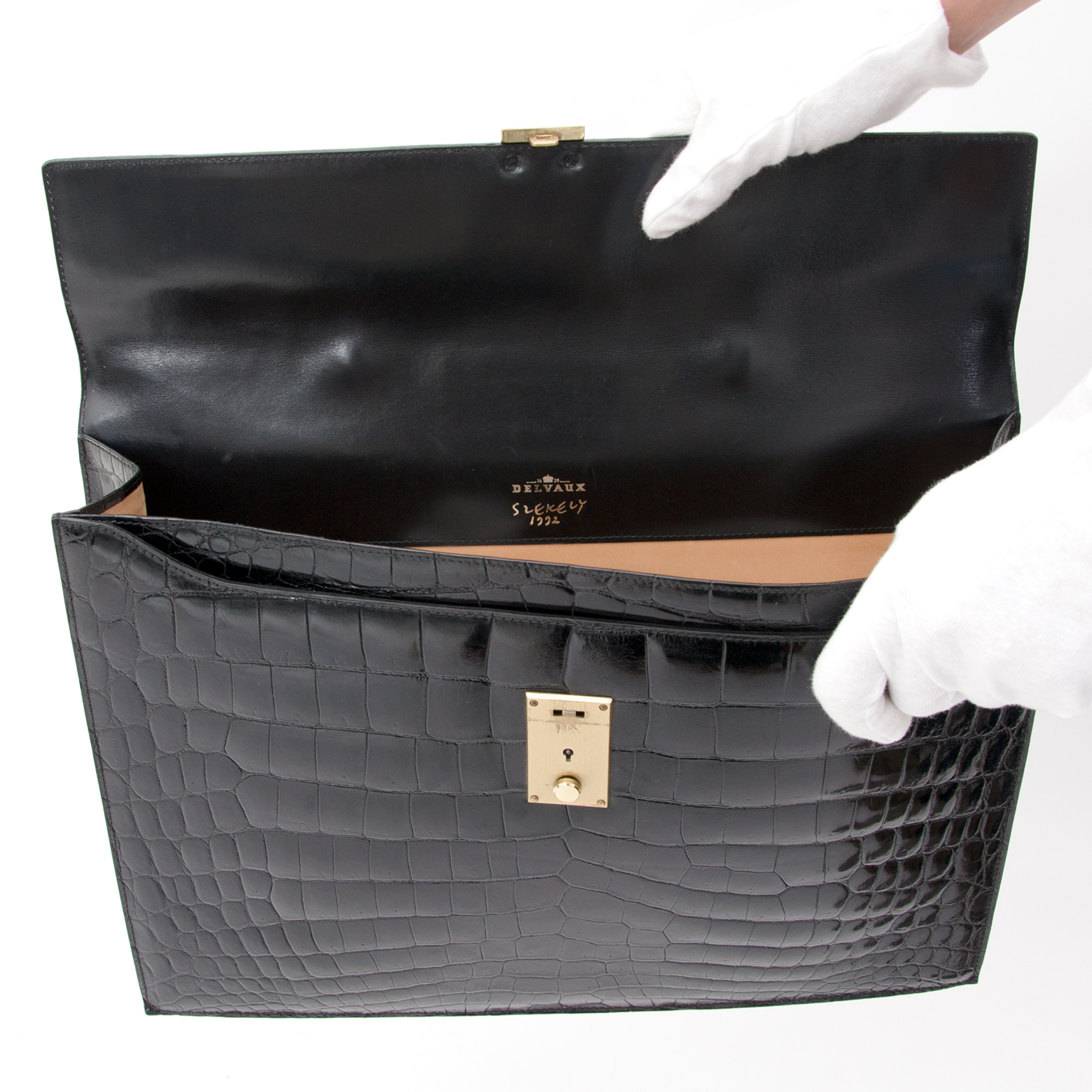 Delvaux Croco 'Slekely 1992' Briefcase