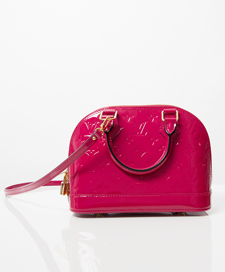 Louis Vuitton Monogram Vernis Patent Pink Rose Indien Alma Bb Bag Rt.$1820  at 1stDibs