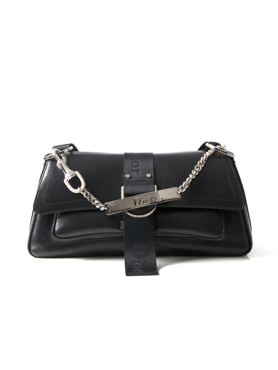Dior Saddle Shiny Black Multifunction Pouch ○ Labellov ○ Buy and