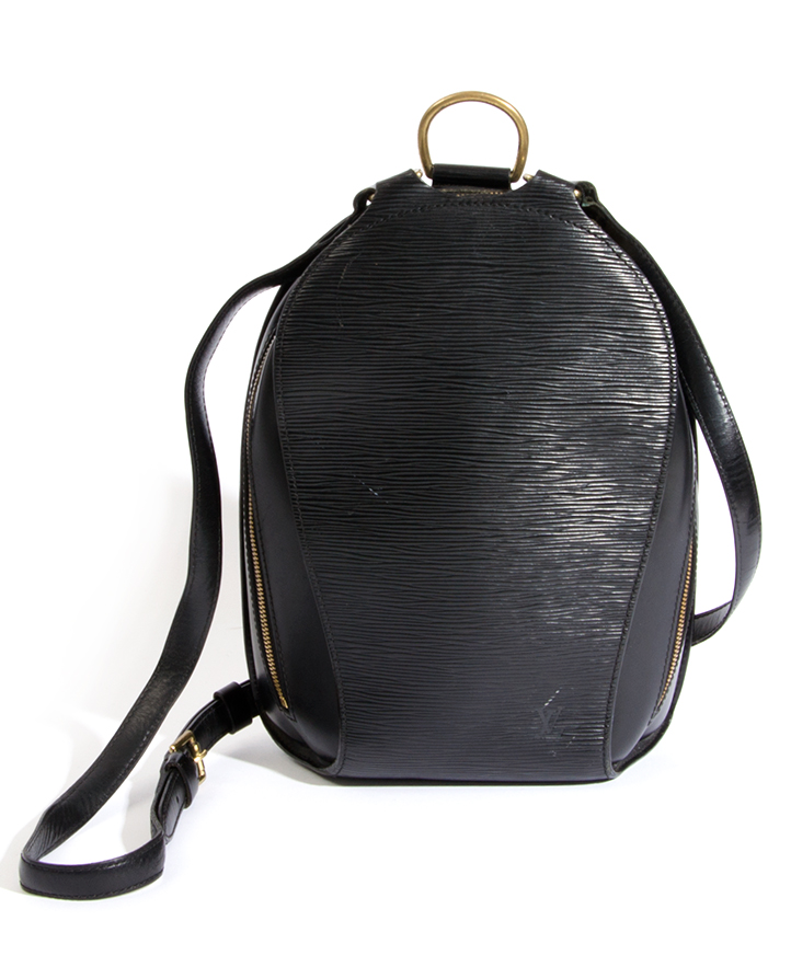 LOUIS VUITTON Epi Mabillon Backpack Black 1183390