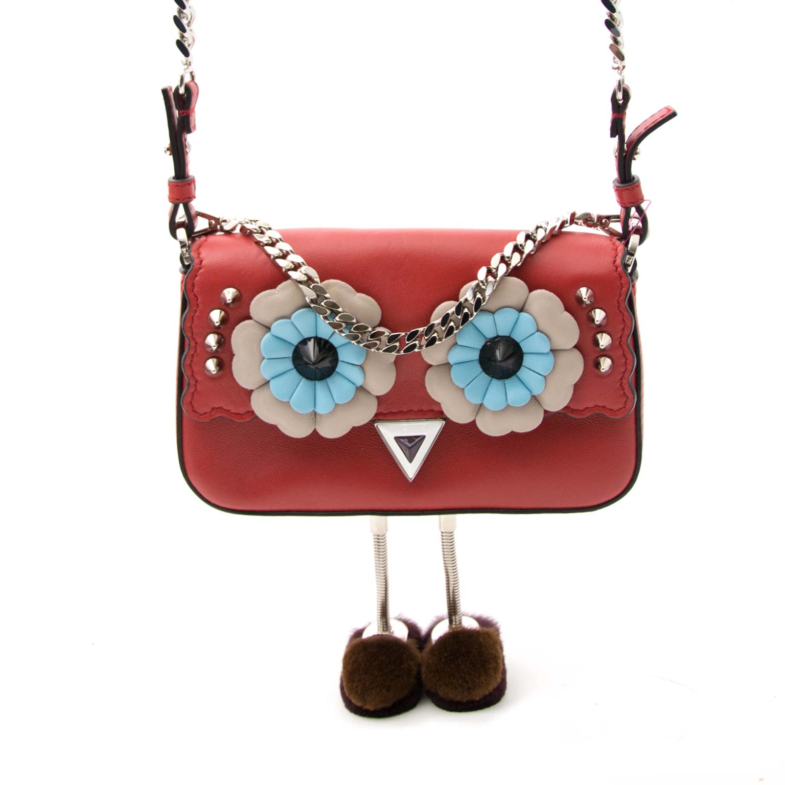 Fendi Monster Eye Baguette Crossbody Bag