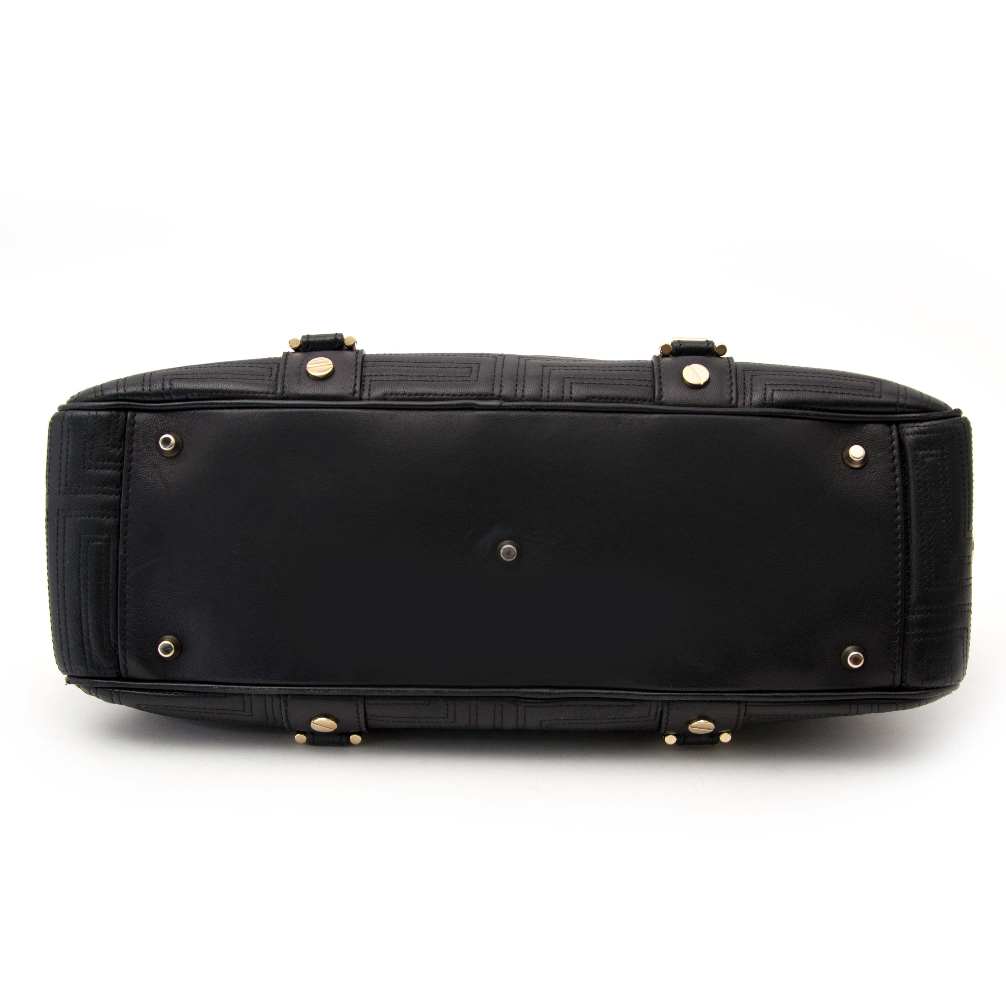 Versace Black Leather Messenger Bag ○ Labellov ○ Buy and Sell Authentic  Luxury
