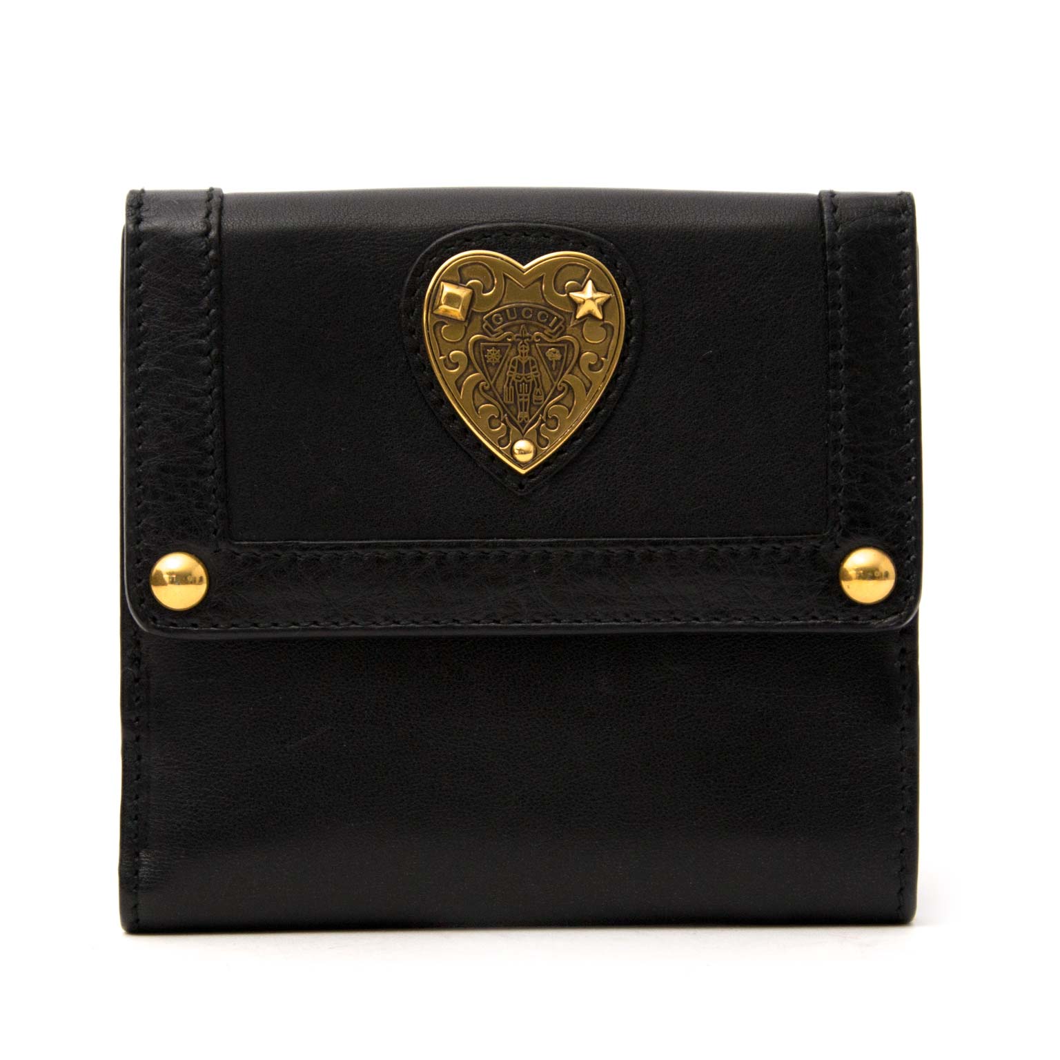 Gucci Gold Monogram Heart Lock Bag ○ Labellov ○ Buy and Sell