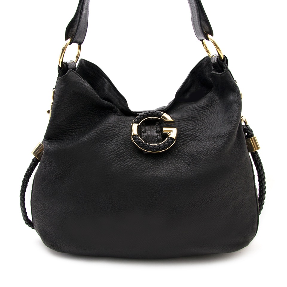 Gucci Black Leather Monogram Large Horsebit Hobo Bag ○ Labellov ○ Buy and  Sell Authentic Luxury