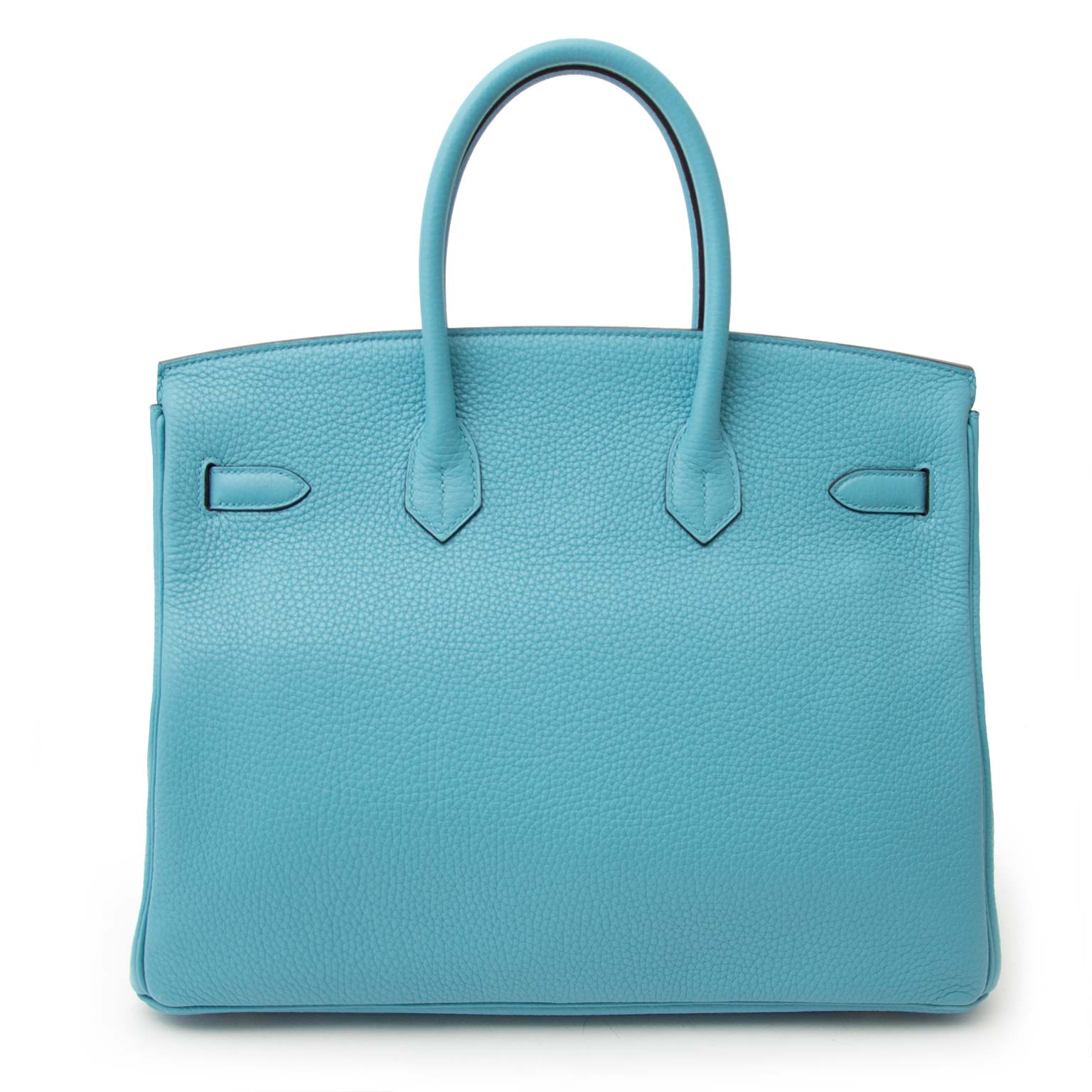 Hermes Birkin 35 Tiffany Blue Leather Top Handle Satchel Travel