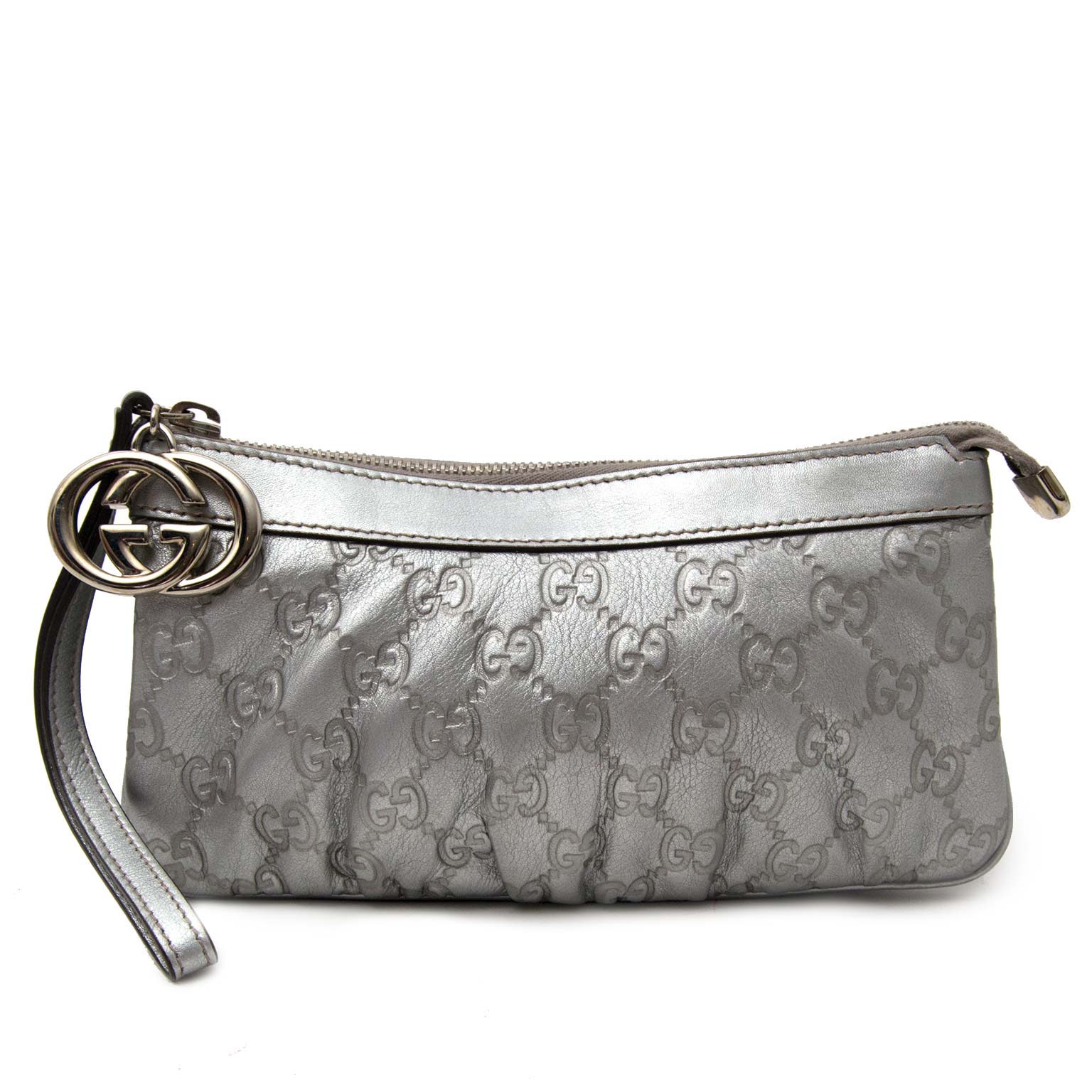 GUCCI IMPRIME MONOGRAM MEDIUM SILVER MESSENGER BAG - CRTBLNCHSHP