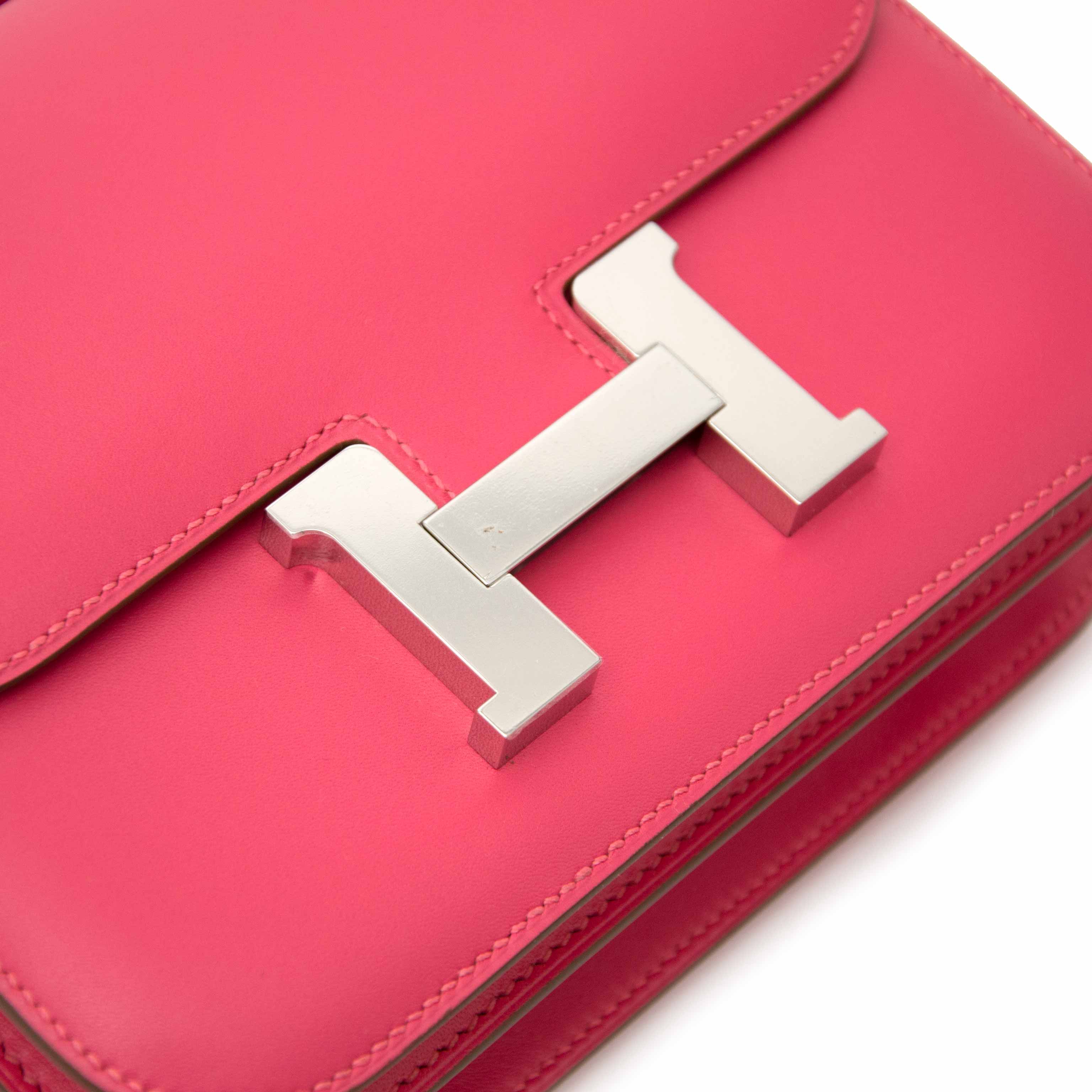 Hermes Constance Bag Rose Lipstick Pink 18 Mini III Veau Tadelakt