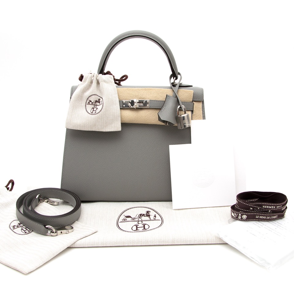 Brand New Hermes Kelly 25 Gris Mouette Epsom at 1stDibs  hermes gris  mouette, hermes kelly gris mouette, gris mouette kelly