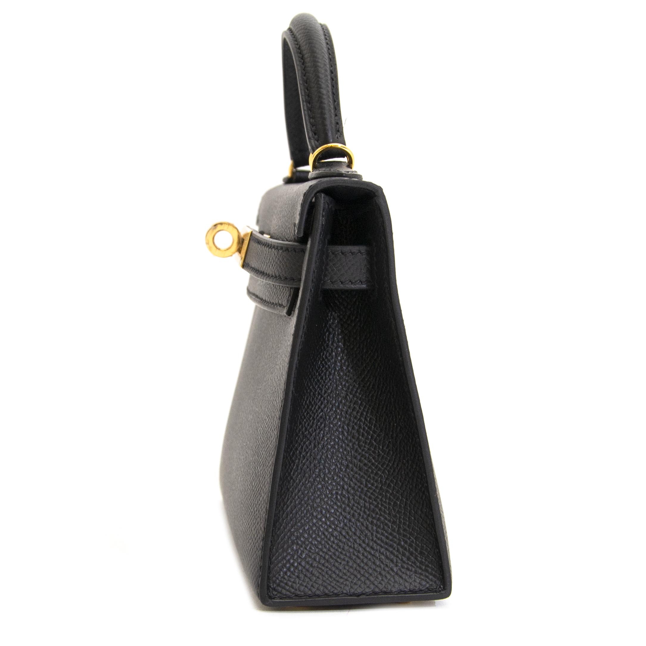 Hermes Kelly Mini II 20cm black epsom GHW ○ Labellov ○ Buy and Sell  Authentic Luxury