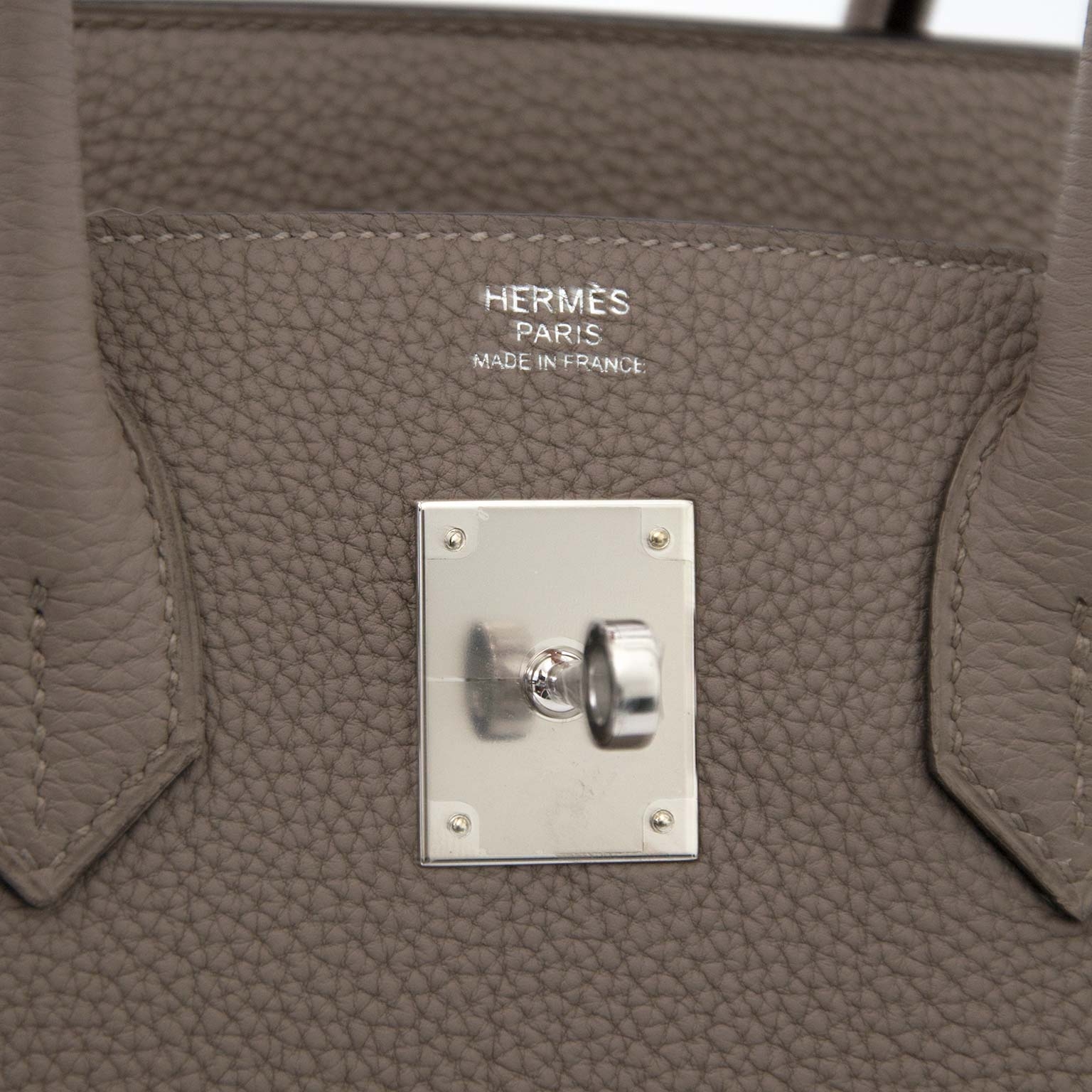 Haute Classics Shop - HERMES Gris Asphalt Togo Birkin 30 PHW - Overall  Condition: 9.9/10 new, never worn - but has press marks inside the bag from  lock and keys that weren't