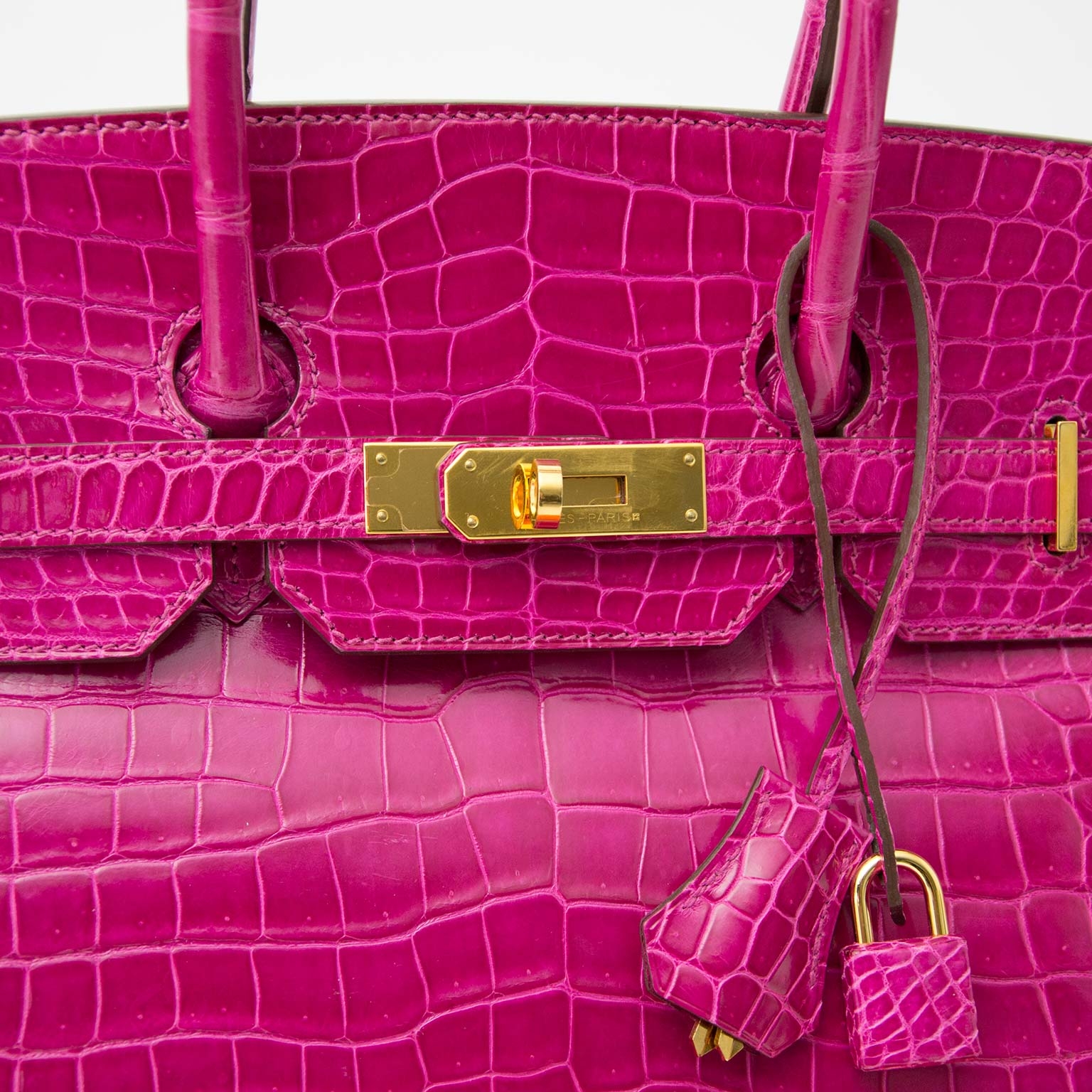 Purple Birkin Porosus 35