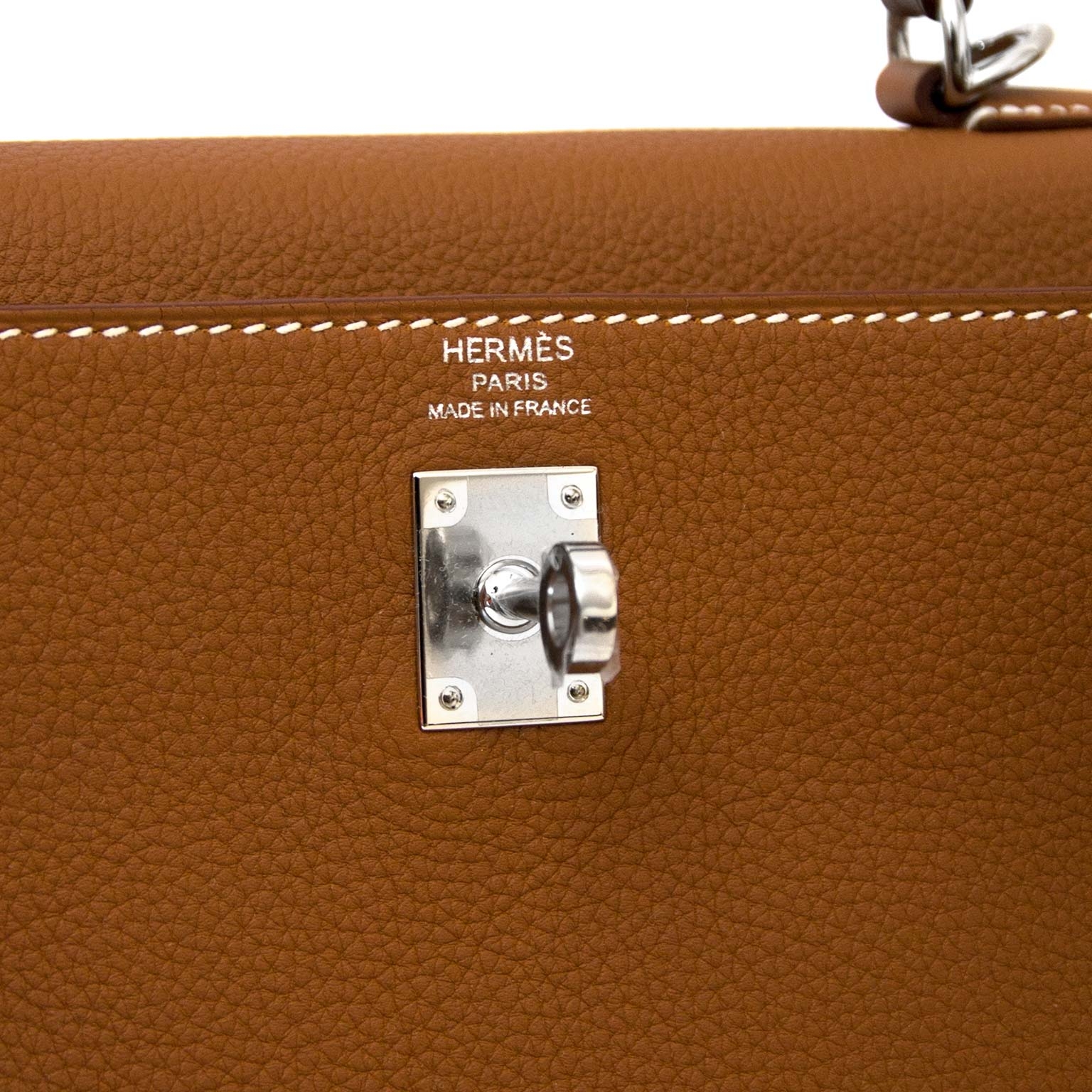 Hermès Kelly 25 Chai Togo Palladium Hardware ○ Labellov ○ Buy