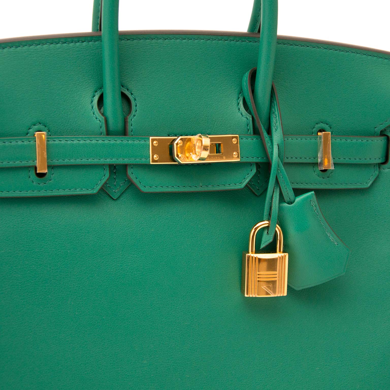 Hermes Birkin 25 Bag Vert Vertigo Emerald Tone Swift Gold Hardware