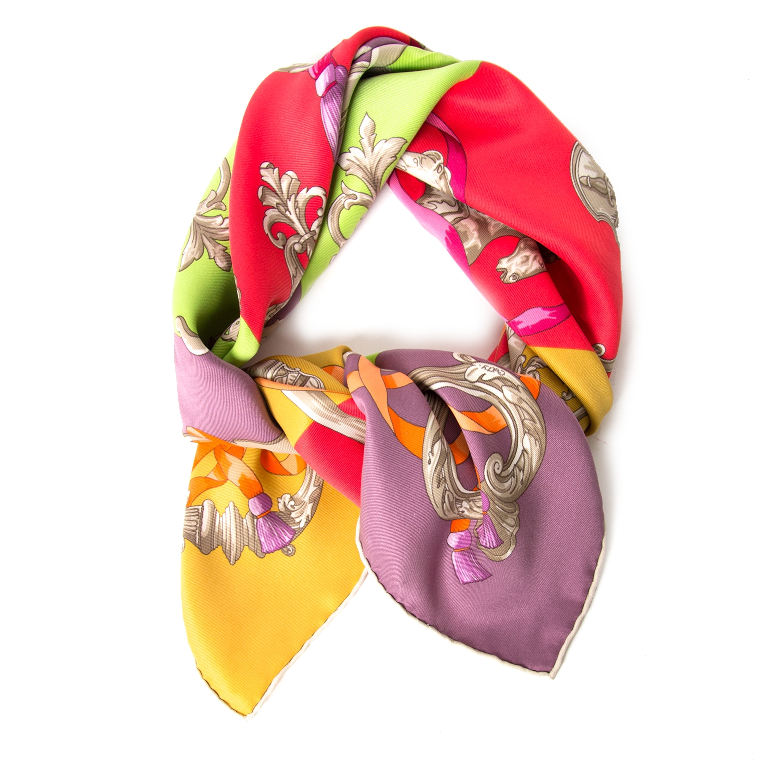 red hermes ferronnerie scarf