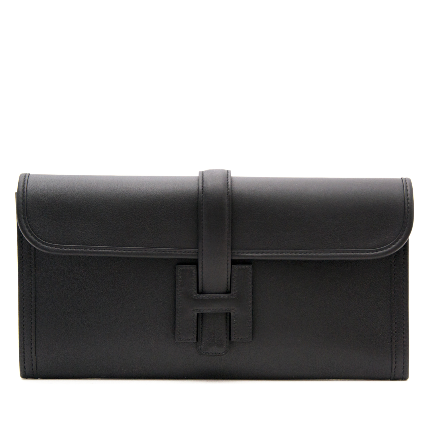 Hermes Jige Clutch Bag PM Black ○ Labellov ○ Buy and Sell