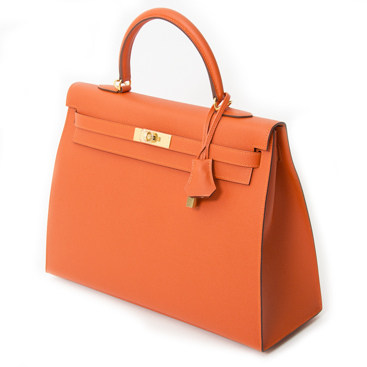 Hermès Kelly 35 Feu Epsom GHW ○ Labellov ○ Buy and Sell Authentic Luxury