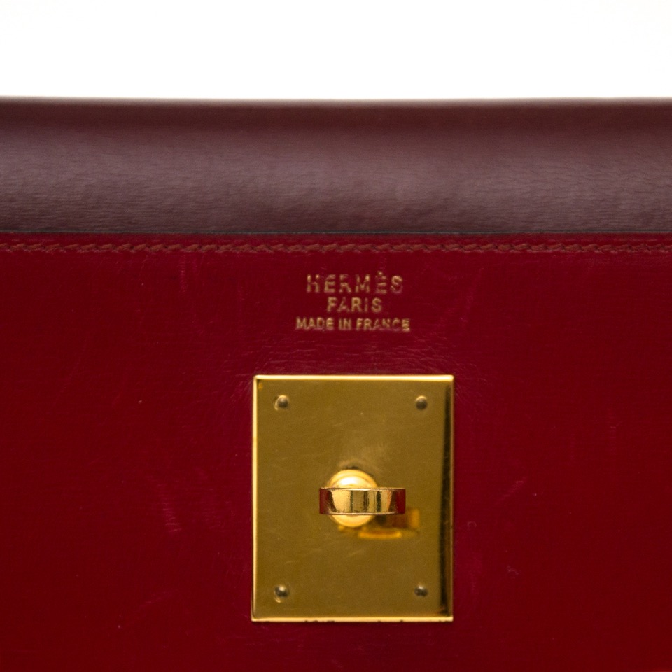 Hermès Hermes Red Box Calf Kelly 32 Leather Pony-style calfskin ref.961662  - Joli Closet