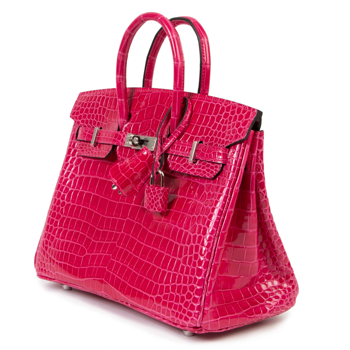 Birkin 25 Rose Mexiko Crocodile Porosus Lisse