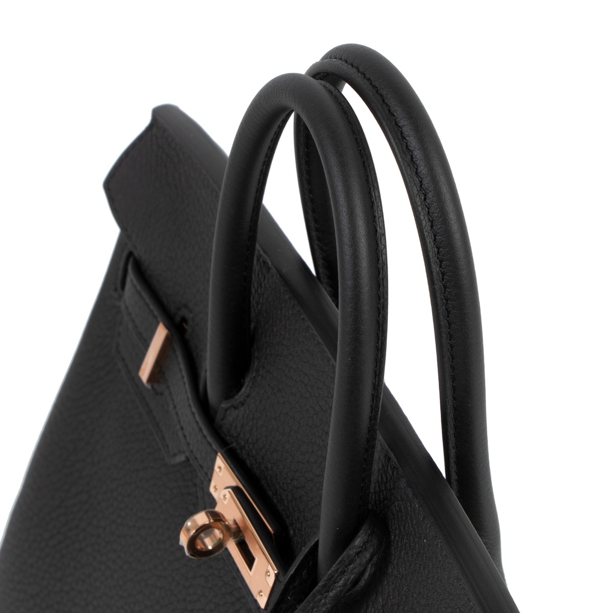 Hermès Birkin 25 Black Togo Rose Gold Hardware - 2020, Y – ZAK