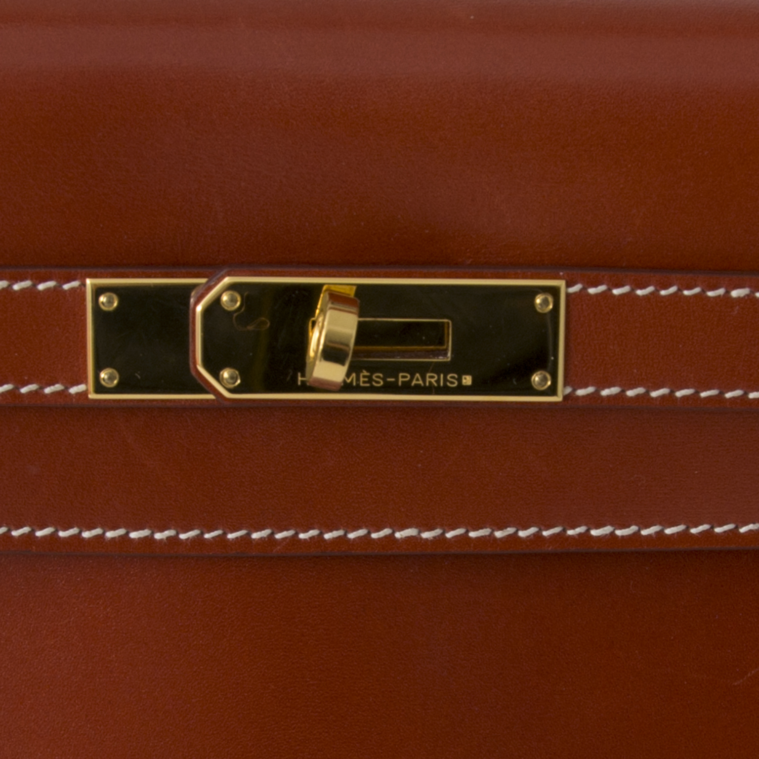 HERMÈS, BRIQUE KELLY SELLIER 35 IN BOX LEATHER, 2010, Handbags and  Accessories, 2020