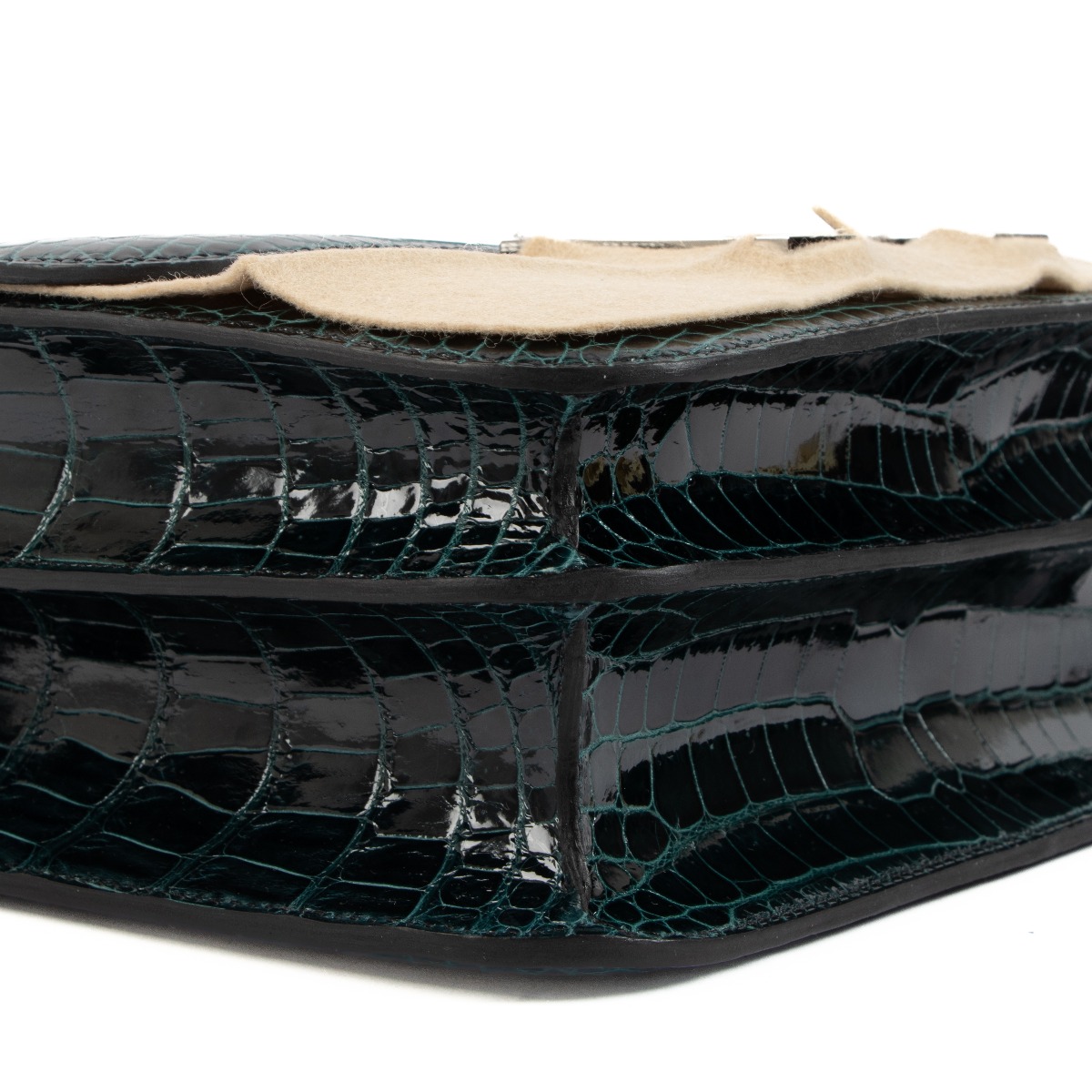 Hermes Constance 24 Tri-Color Black, Bleu Baltique and Vert Rousseau Shiny  Alligator Palladium Hardware