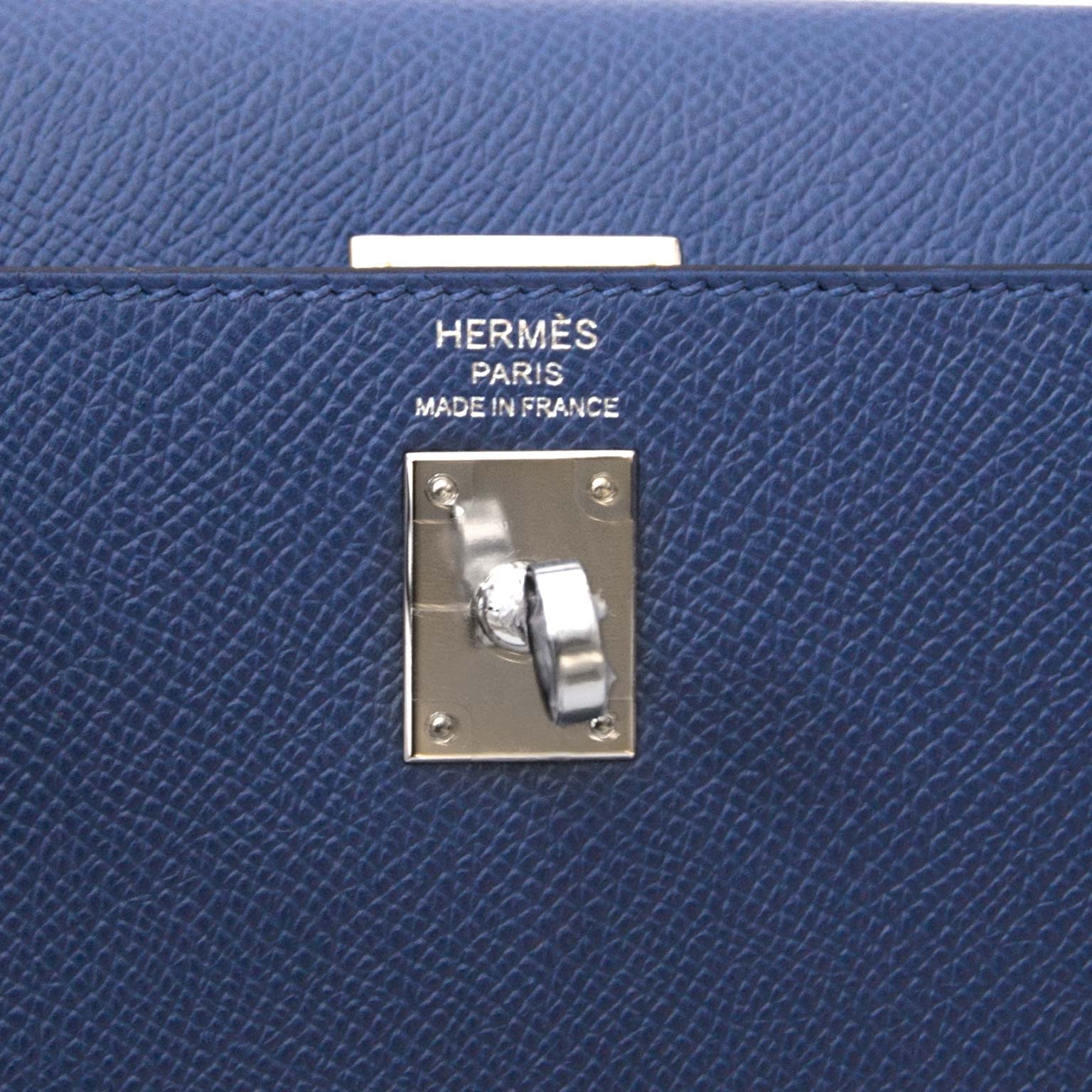 Hermes Kelly 25 Sellier Bleu Brighton Epsom Gold Hardware #C