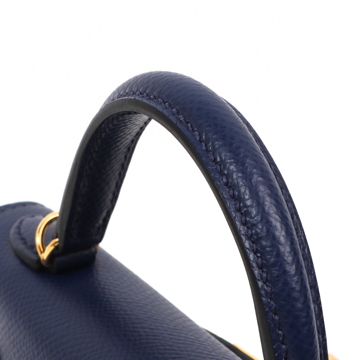 Hermès Kelly Pocket Strap Epsom Caban and Swift Bleu Saphir Gold Hardware