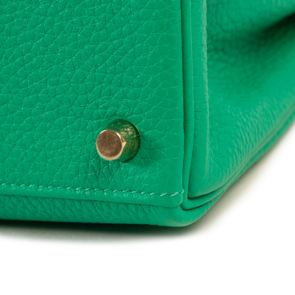 Hermès Kelly Touch 25 Vert Menthe Lizard/Togo PBHW For Sale at 1stDibs