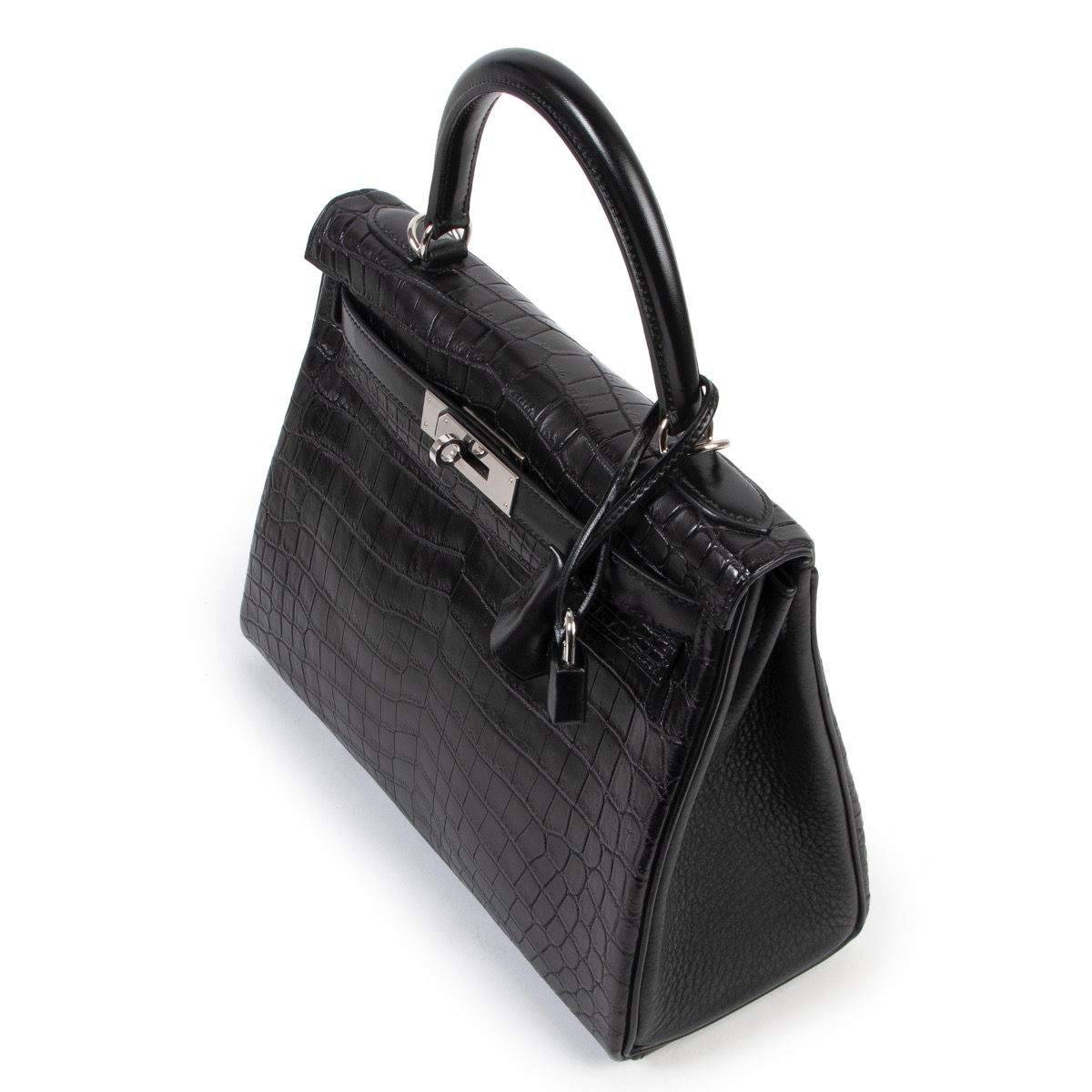 An Exceptional Hermès Kelly Cut SO-BLACK Calf Box Leather with Feather
