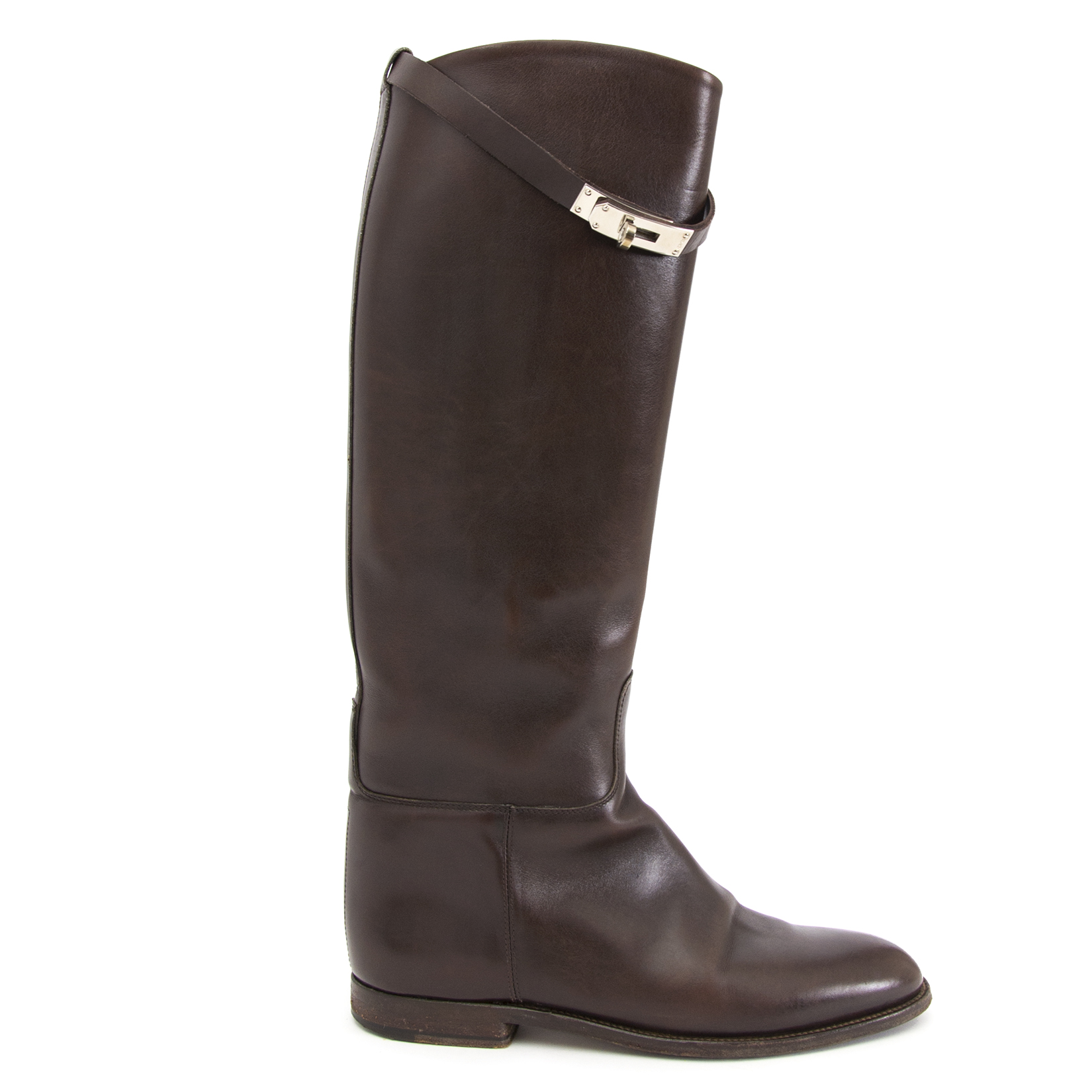 Brown leather Jumping boots Hermès, Hermès, Hermès Handbags & Accessories  Online, Jewellery