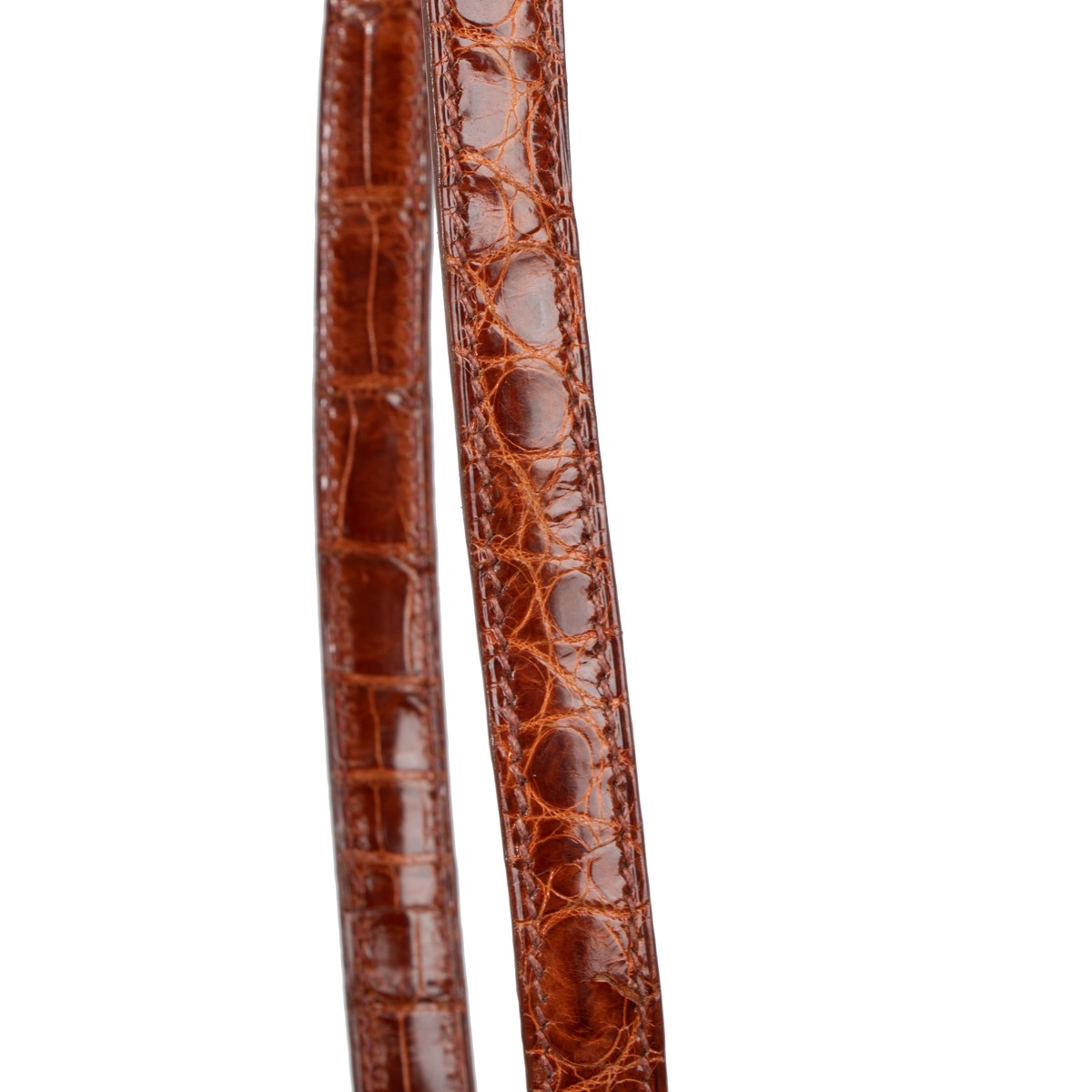 Hermes Shiny Vert Cypress Crocodile Porosus Kelly 32 cm GoldHW Authentic  HERMÈS - SANDIA EXCHANGE